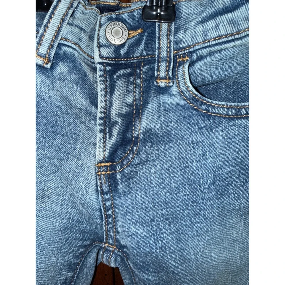 Gap Kids Boys Slim Stretch Skinny Jeans Light Wash Blue Size 5 Adjustable Waist